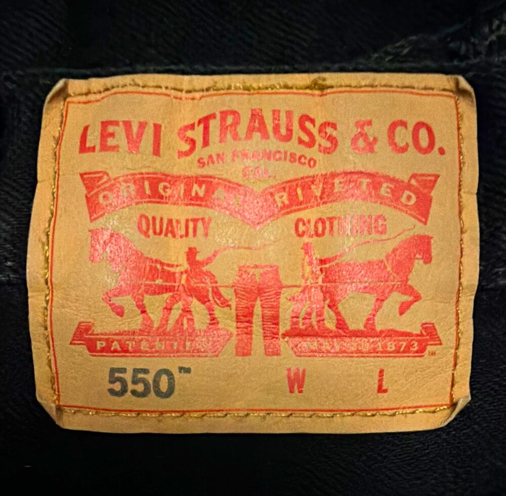Levi’s 550 Men’s Jeans 44x34 Black Relaxed Fit Tapered Leg Denim
